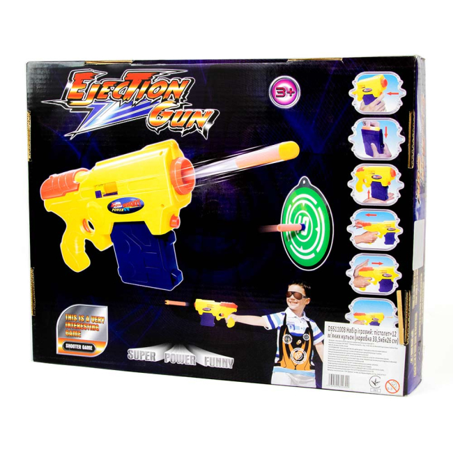 Помповое оружие - Игровой набор DEEX Пистолет и 12 мягких шариков в ассортименте (DSS11008)#4