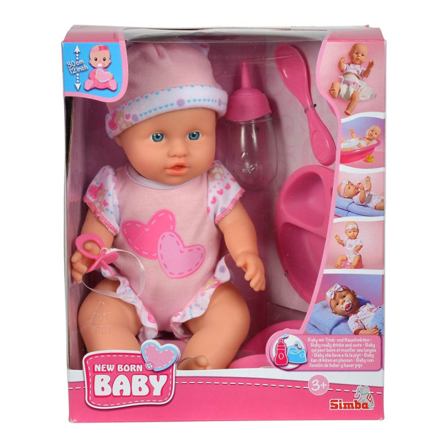 Пупсы - Пупс Уход за малышами NBB Simba 30 см с аксессуарами (5030005)#2