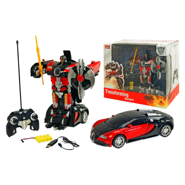 Трансформери - Машинка-трансформер MZ Bugatti на радіокеруванні 1:22 червона (2331X/2331X-1)#4