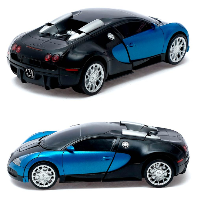 Радиоуправляемые модели - Машинка-трансформер MZ Bugatti на радиоуправлении 1:22 синяя (2331X/2331X-2)#4