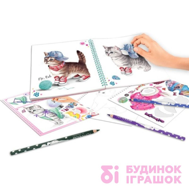 Товари для малювання - Дитяча книга для розфарбовування Кошенята TOP MODEL (045361)#3