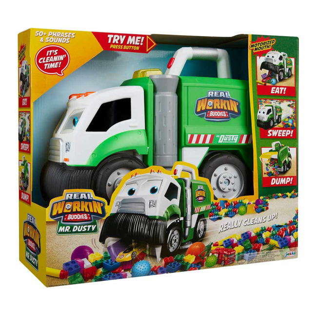 Машинки для малюків - Іграшкова машинка Сміттєвоз Дасті Jakks Pacific (74421)#5