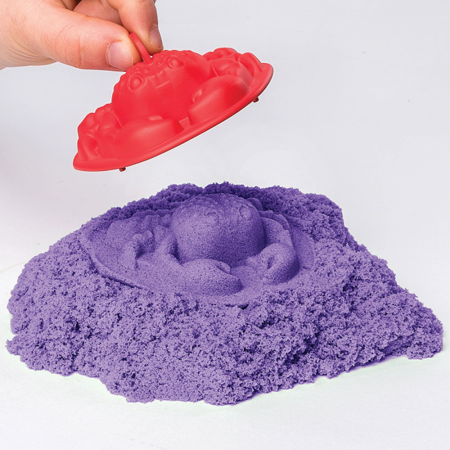 Антистресс игрушки - Набор кинетического песка Kinetic Sand Замок из песка фиолетовый 454 г (71402P)#5