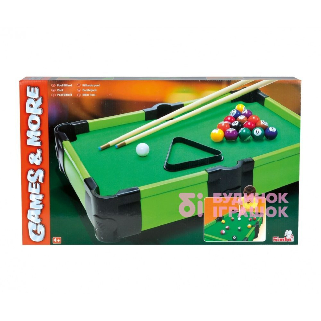 Спортивные настольные игры - Настольная игра Simba Бильярд 55х33х9 см (6167687)#2