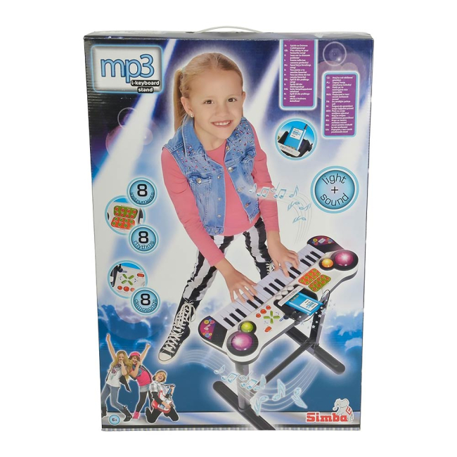 Музыкальные инструменты - Игрушечный синтезатор Simba с разъемом 3.5 мм 31 клавиша 67 см (6832609)#3