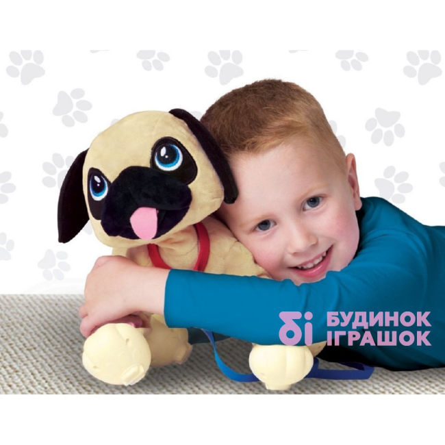 М&#039;які тварини - Іграшка Peppy Pets Весела прогулянка Мопс 28 см (245291)#3