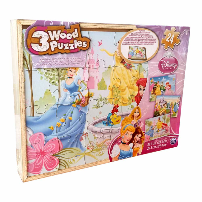 Пазлы - Пазл деревянный 3 в 1 Принцессы Spin Master (SM98297/6033126)#2