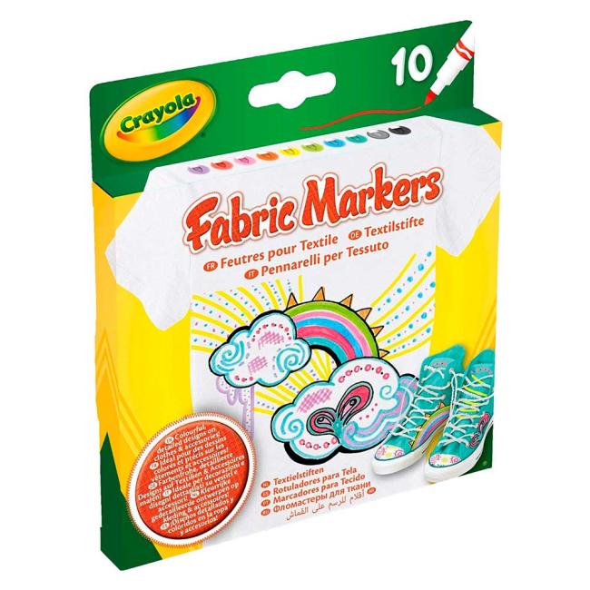 Канцтовари - Фломастери для малювання на тканині Crayola (58-8633)#2