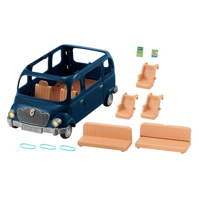 Фигурки животных - Игровой набор Автомобиль семиместный синий Sylvanian Families (5274)#2