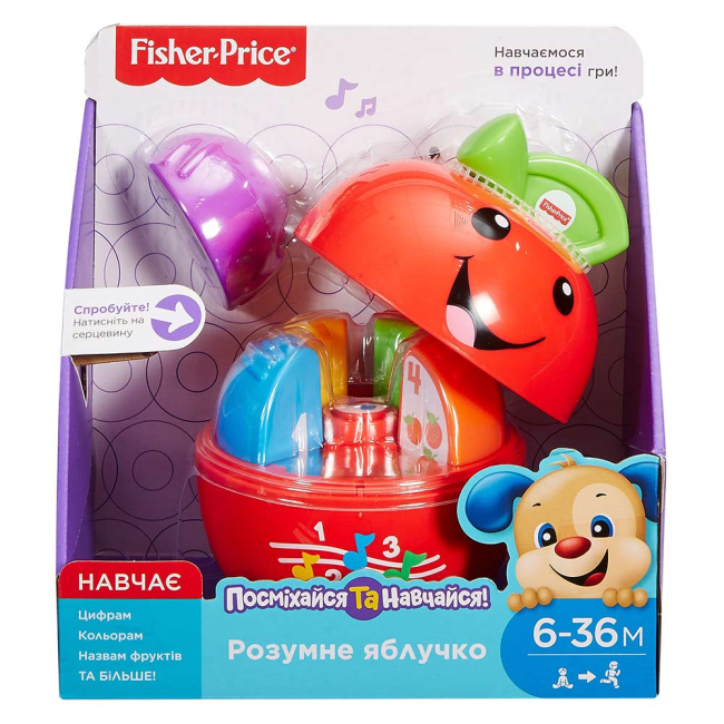 Развивающие игрушки - Музыкальный сортер Fisher-Price Умное яблочко на украинском (FLN88)#3