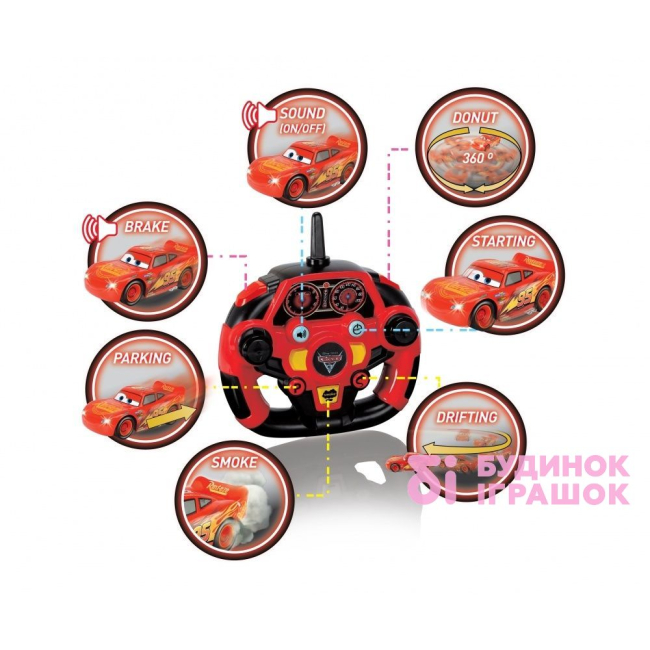 Радиоуправляемые модели - Автомобиль Молния МакКуин с функцией дыма Dickie Toys 26 см (3086005)#4