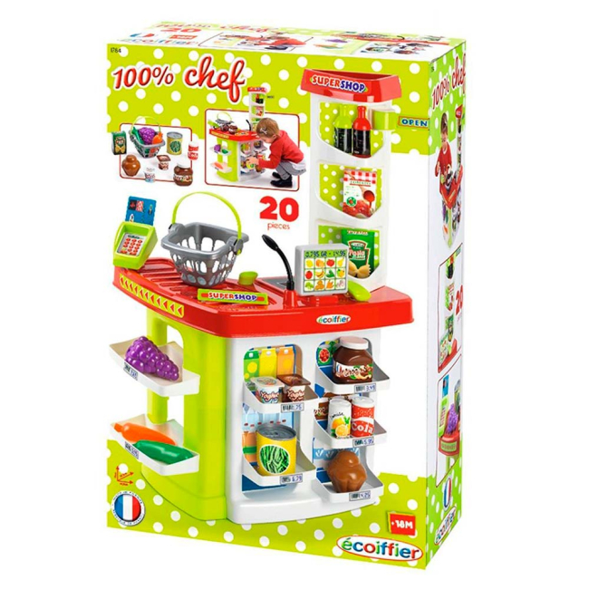 Набори професій - Продуктовий супермаркет Chef з касою кошиками і харчуванням Ecoiffier (001784)#2