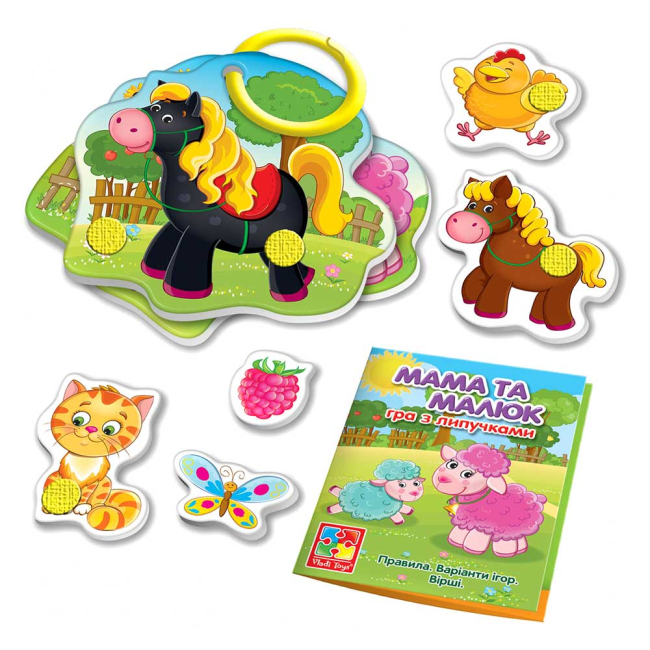 Настільні ігри - Гра з липучками Мама і Малюк Ферма Vladi Toys українська версія (VT1310-04)#2