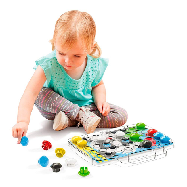 Мозаїка - Набір для занять мозаїкою Великі фішки і дошка 33 мм 40 шт (4206-Q)#4