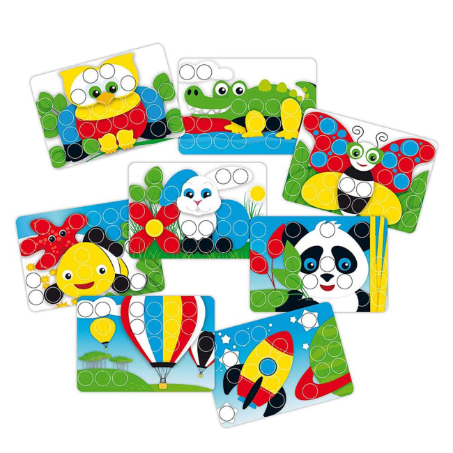 Мозаика - Набор для занятий мозаикой Большие фишки и доска-кейс 33 мм 48 шт (4210-Q)#3