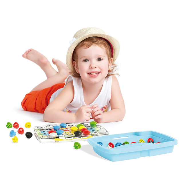 Мозаика - Набор для занятий мозаикой Большие фишки и доска-кейс 33 мм 48 шт (4210-Q)#4