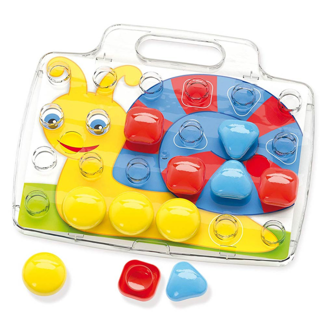 Мозаїка - Набір для занять мозаїкою Великі фішки і дошка 46 мм 24 шт (4400-Q)#2