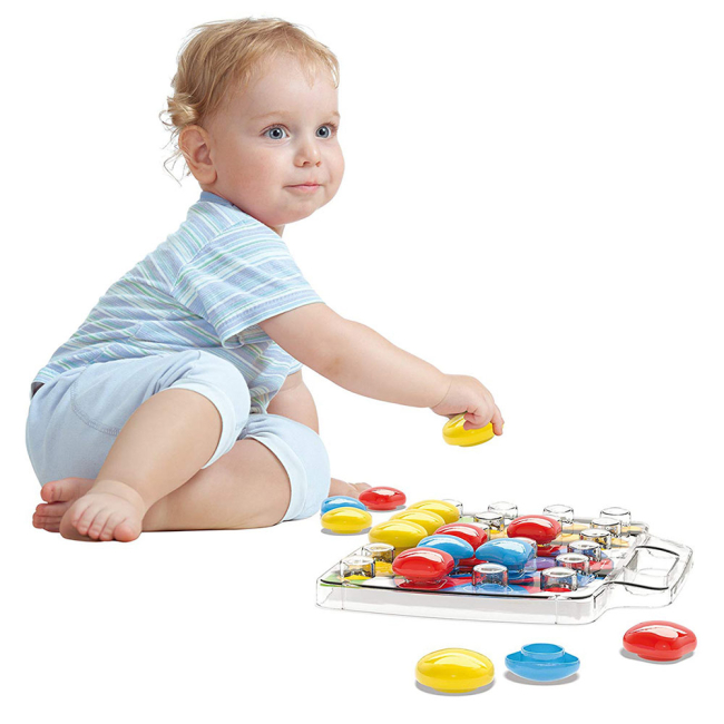 Мозаїка - Набір для занять мозаїкою Великі фішки і дошка 46 мм 24 шт (4400-Q)#4