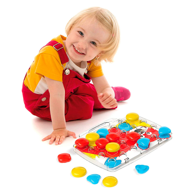 Мозаїка - Набір для занять мозаїкою Великі фішки і дошка-кейс 46 мм 30 шт (4401-Q)#4