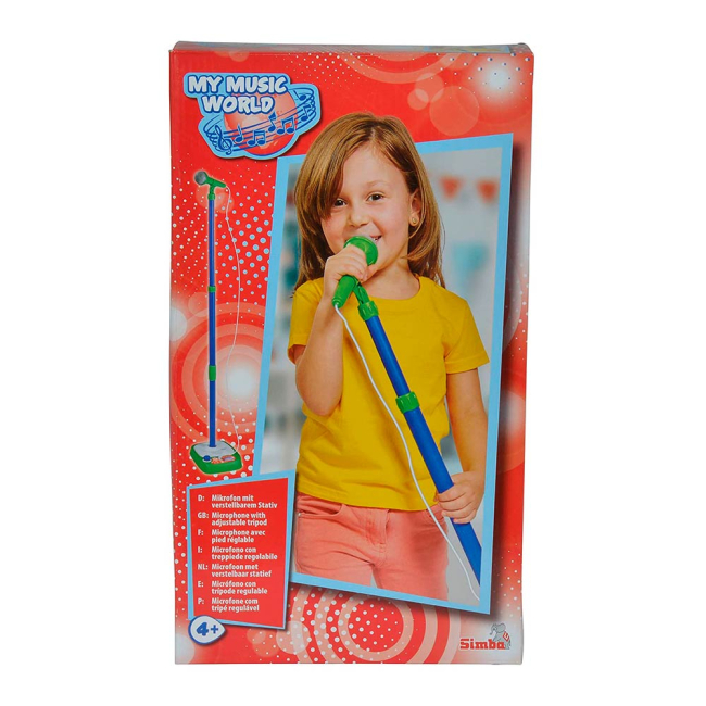 Музыкальные инструменты - Музыкальный инструмент Микрофон со стойкой Simba 80-120 см (6830402)#4