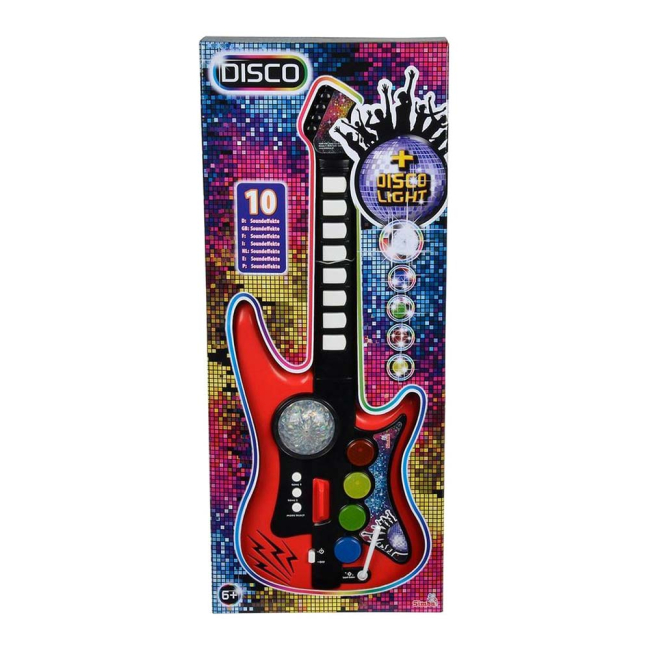 Музыкальные инструменты - Музыкальный инструмент Диско Гитара 10 звуковых эффектов Simba 66 см (6834102)#3