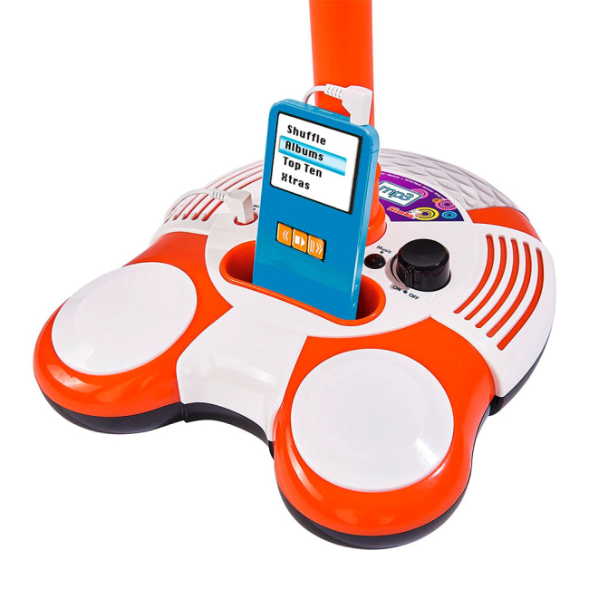 Музыкальные инструменты - Игрушечный микрофон Simba с МР3-плеером и световыми эффектами 102 см (6837816)#2