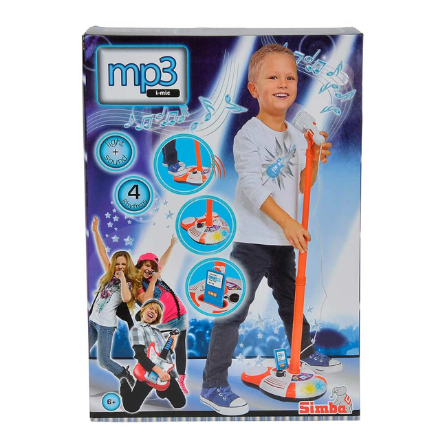 Музыкальные инструменты - Игрушечный микрофон Simba с МР3-плеером и световыми эффектами 102 см (6837816)#4