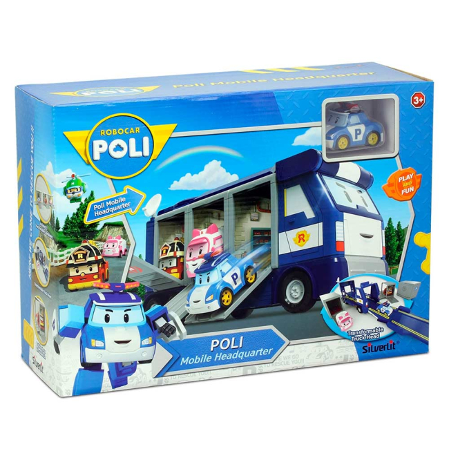 Фігурки персонажів - Мобільна штаб-квартира з контейнерами Robocar Poli  (83377)#2