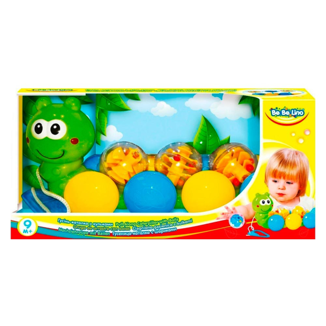 Машинки для малышей - Каталка-конструктор Bebelino Гусеница с шариками (58026)#2