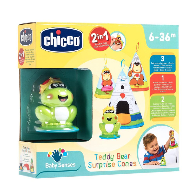 Развивающие игрушки - Игровой набор Chicco Пирамидка Мишки 2 в 1 (07898.00)#2