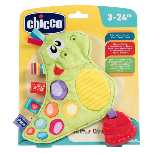 Погремушки, прорезыватели - Мягкая игрушка-прорезыватель Chicco Динозаврик Дино (07894.00)#2