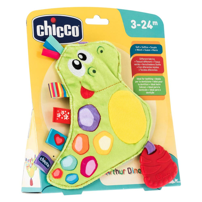Погремушки, прорезыватели - Мягкая игрушка-прорезыватель Chicco Динозаврик Дино (07894.00)#3