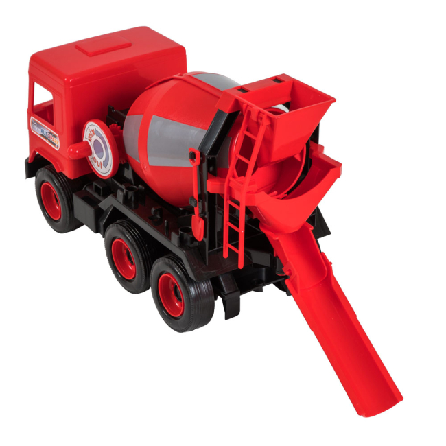 Машинки для малышей - Машинка Tigres Middle truck Бетоносмеситель красный в коробке (39489)#3