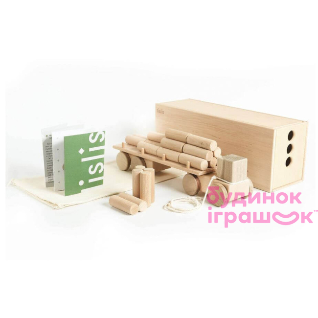 Конструктори з унікальними деталями - Іграшка з деревини Лісовоз Великий Lislis (01 ПЛ 0003) (01 ВЛ 0003)#2