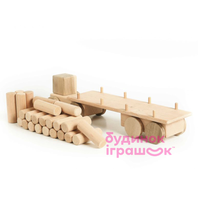 Конструктори з унікальними деталями - Іграшка з деревини Лісовоз Великий Lislis (01 ПЛ 0003) (01 ВЛ 0003)#3