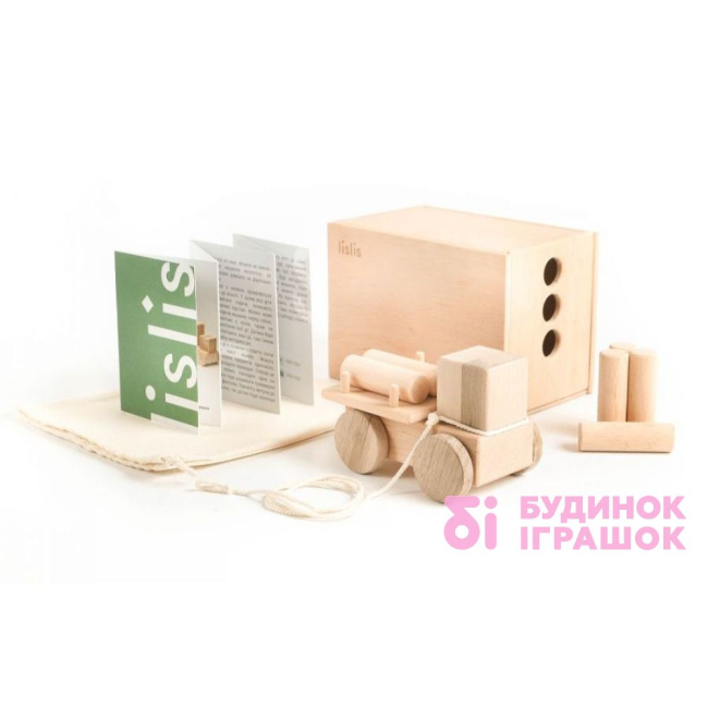 Конструкторы с уникальными деталями - Игрушка из древесины Лесовоз Малый Lislis (01 МЛ 0006)#2