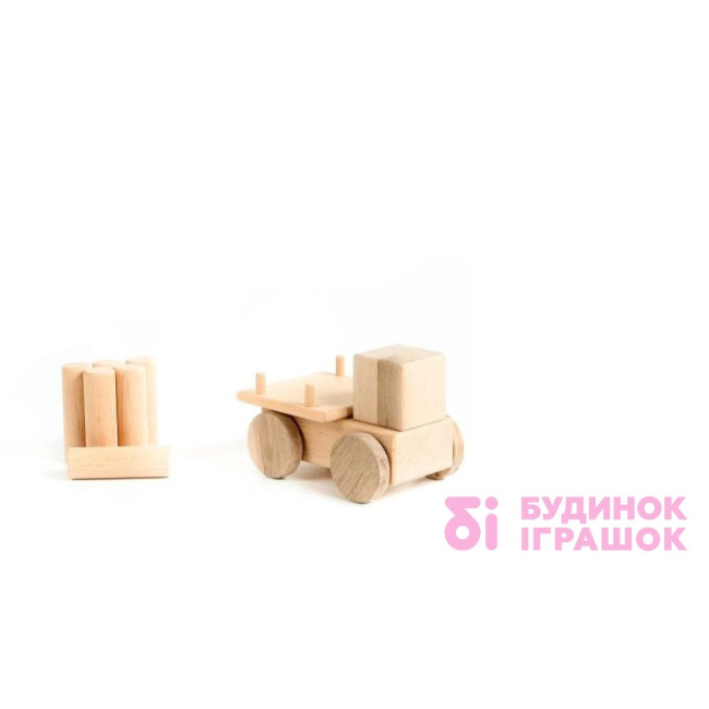 Конструкторы с уникальными деталями - Игрушка из древесины Лесовоз Малый Lislis (01 МЛ 0006)#4