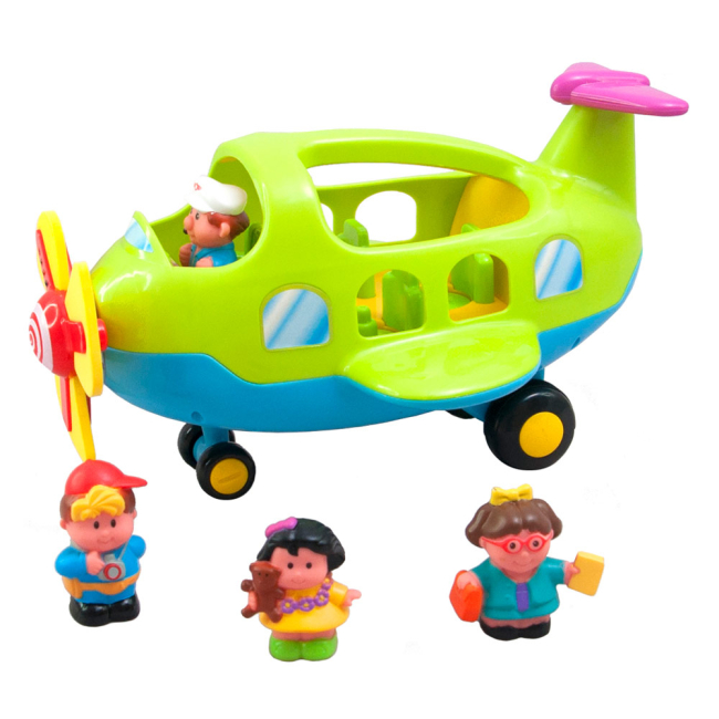 Фигурки человечков - Игровой набор Kiddieland Самолет путешественник на русском (056895)#3