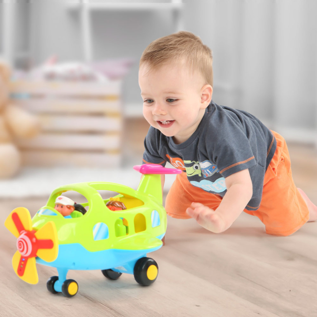 Фигурки человечков - Игровой набор Kiddieland Самолет путешественник на русском (056895)#4