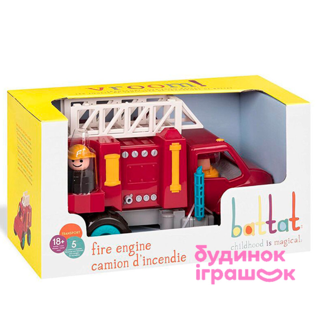 Транспорт и спецтехника - Машинка Battat Lite Первые машинки Пожарная (BT2509Z)#2