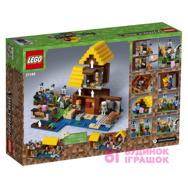 Конструктори LEGO - Конструктор фермерський будиночок LEGO Minecraft (21144)#3