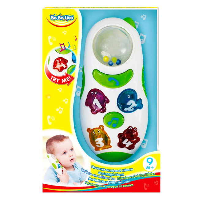 Розвивальні іграшки - Музична іграшка Bebelino Телефон з брязкальцем зі світловим ефектом (58031)#2