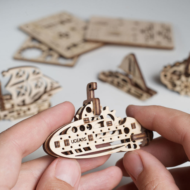 3D-пазлы - Набор мини-конструкторов Ukrainian Gears Корабли (70035)#2