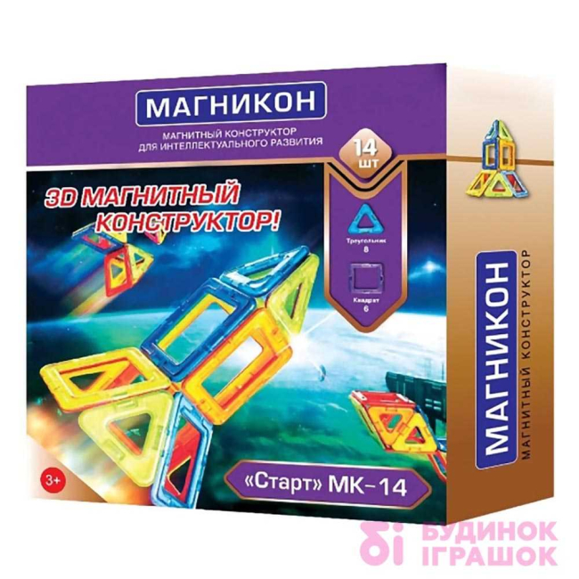 Магнітні конструктори - Магнітний конструктор Магнікон 14 дет (MK-14)#5