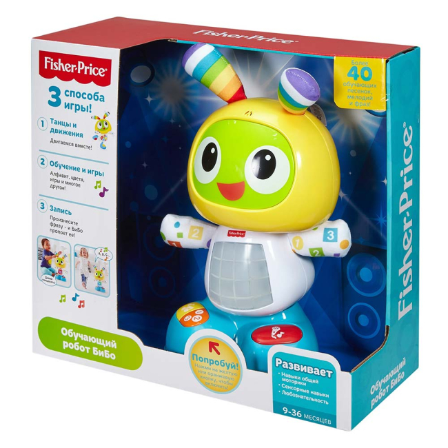 Развивающие игрушки - Интерактивная игрушка Fisher-Price Робот Бибо на украинском (FRV58)#3