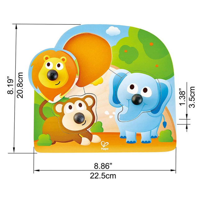 Развивающие игрушки - Пазл Hape Животные Африки с носиками (E1310)#3