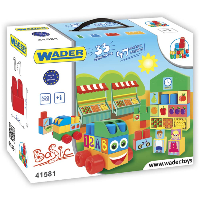 Блокові конструктори - Конструктор WADER 33 деталі (41581)#2