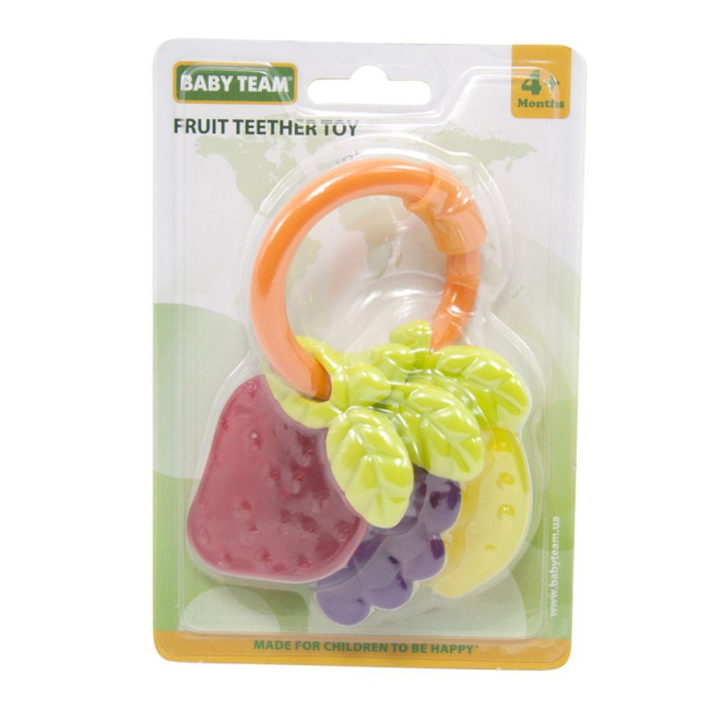 Погремушки, прорезыватели - Погремушка-прорезыватель Baby team Фрукты (8470)#2