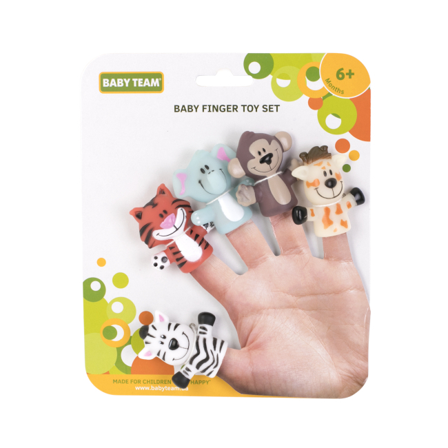 Розвивальні іграшки - Набір іграшок на пальці Baby Team Весела малеча Ферма (8700)#3