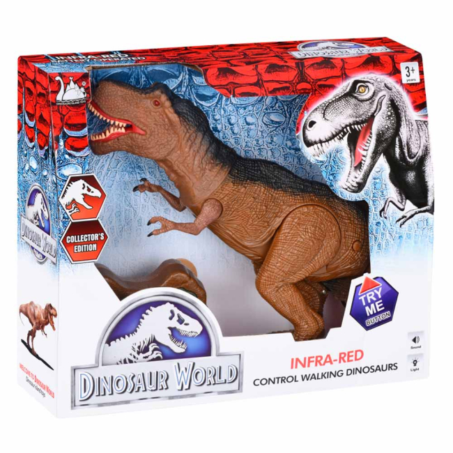 Фигурки животных - Динозавр коричневый со светом и звуком Same Toy Dinosaur World (RS6123Ut)#5